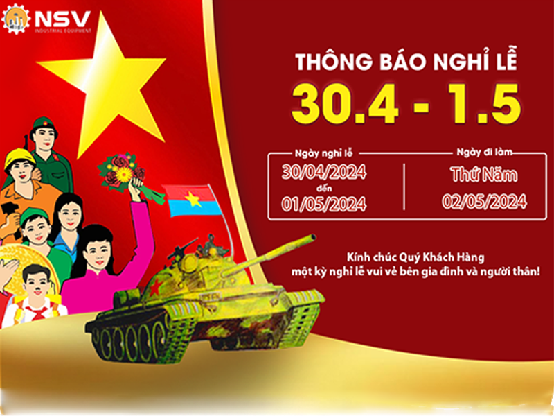 Nihon Setsubi Việt Nam thông báo lịch nghỉ lễ 30/4 &1/5
